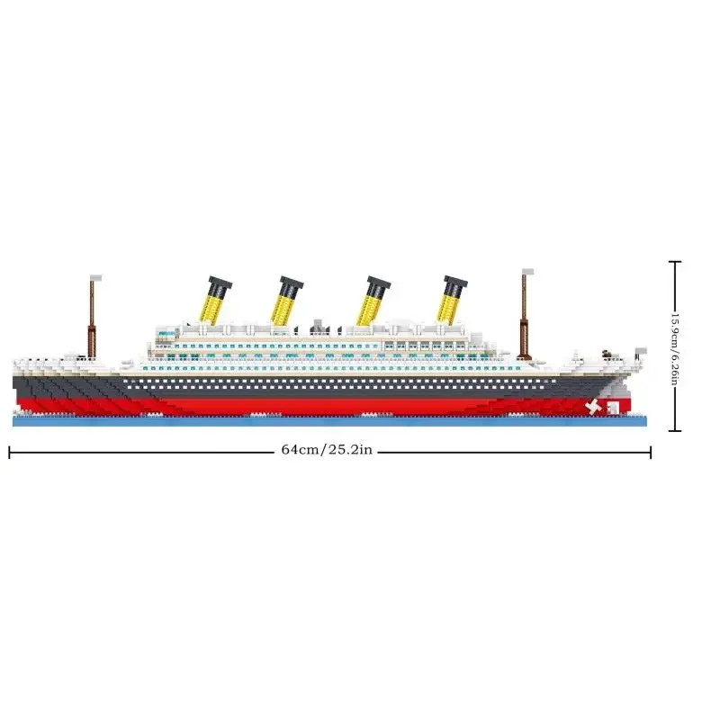 4404PCS Titanic Building Blocks Cruise Ship Mini Assemble Bricks Model Toys Kits Desktop Decoration Christmas Gifts For Children