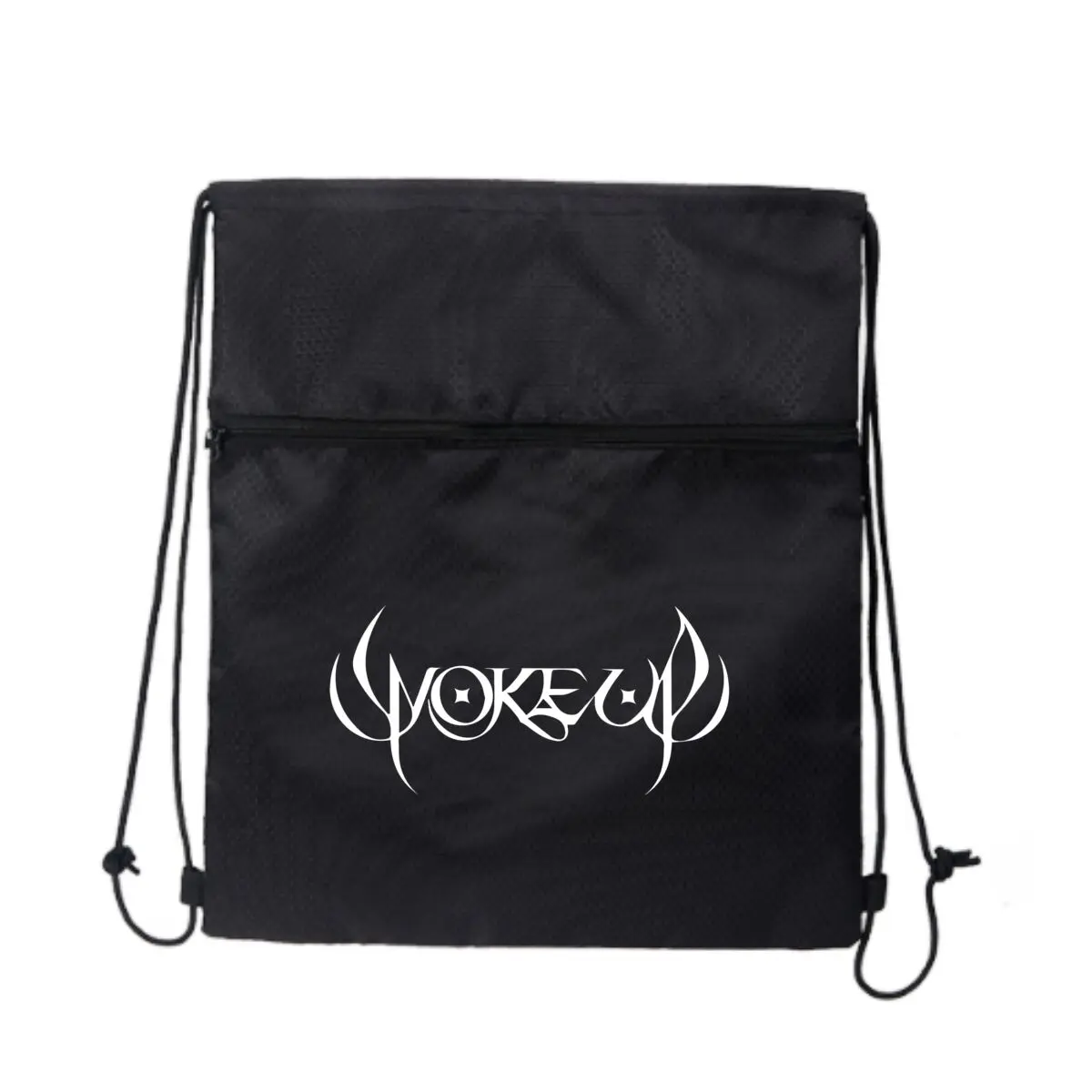 

Subtle WOKE UP Script Pattern Park Stroll Сумка на молнии на шнурке: вмещает закуски и игрушки