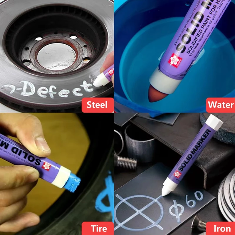 1Pcs Sakura Japan Solid Paint Pen, Waterproof and High Temp XSC Industrial Tire Marker, Permanent Office Equipment
