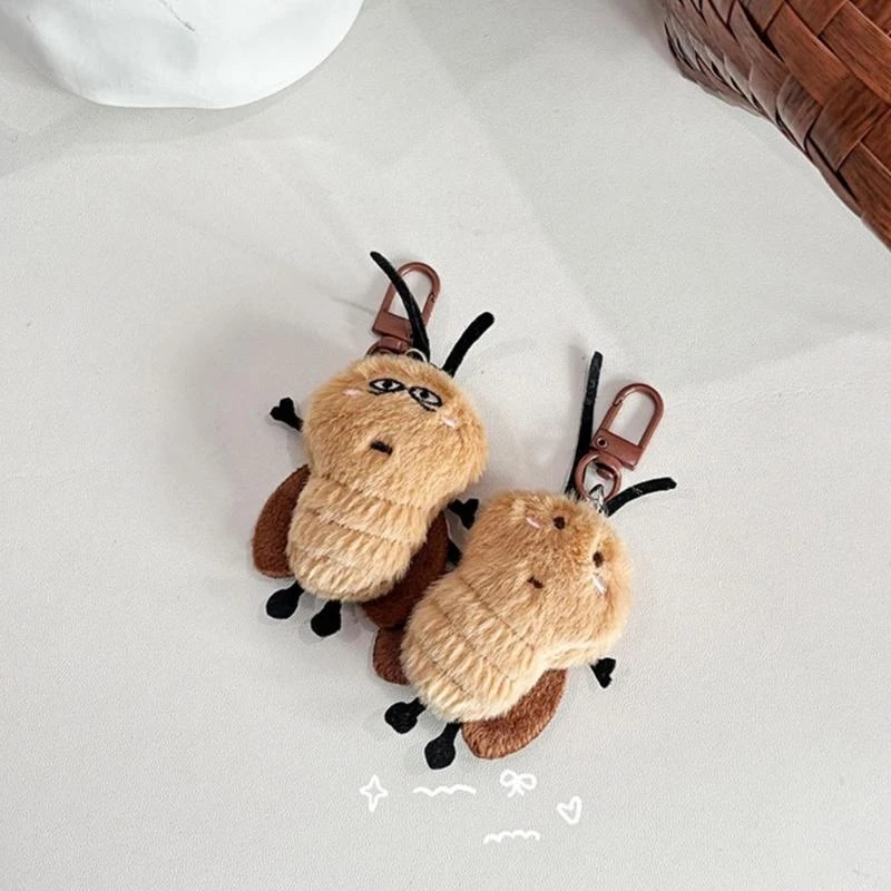 Niedliche Kakerlaken-Spielzeug-Schlüsselanhänger, schöne Kakerlake, lustiges Kakerlaken-Geschenk für Freundin, 15UB