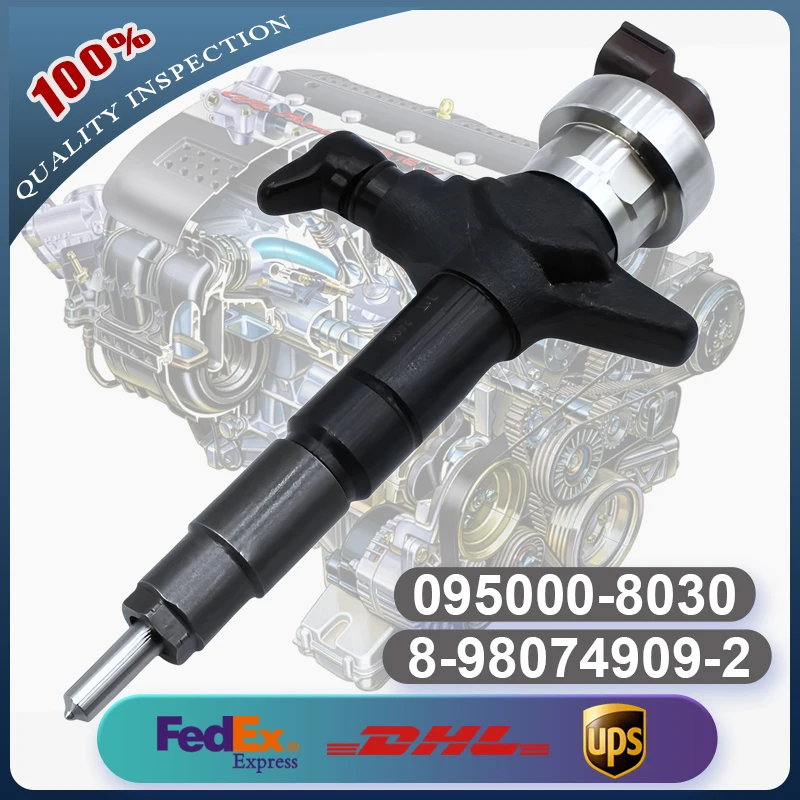 

Fuel Injector 8-98074909-2 095000-8030 Common Rail Injector for Isuzu Engine 4JJ1 Vehicle D-Max N-Series Truck