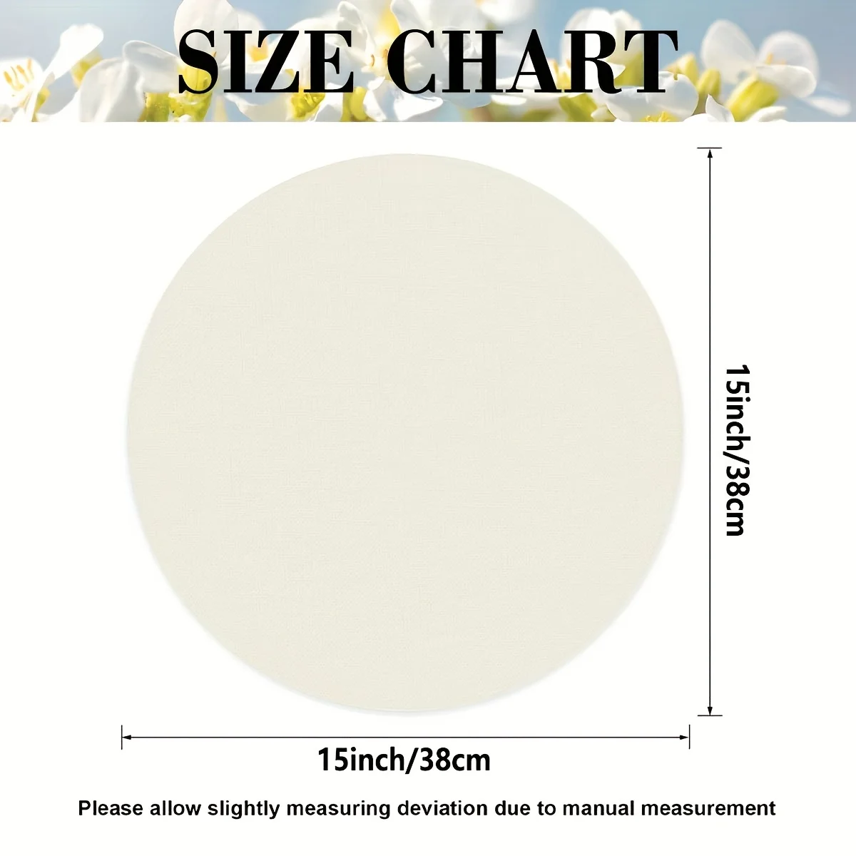 Round Placemats Set of 4 Luxury Golden Diamond Border Linen Mats Non-Slip Heat Resistant for Holiday Banquet Table Decor