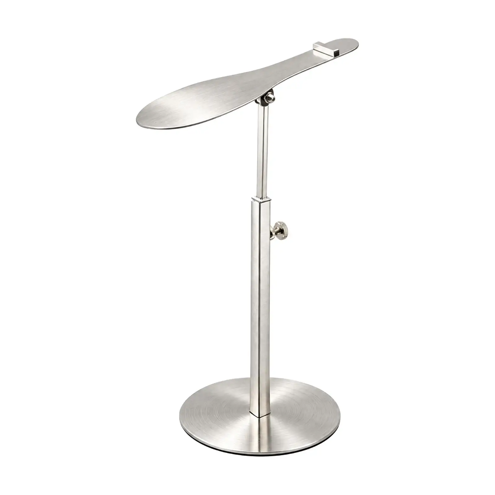Adjustable Height Shoe Display Rack Stainless Steel Footwear Showcase Holder for Countertop Shelf and Retail Display