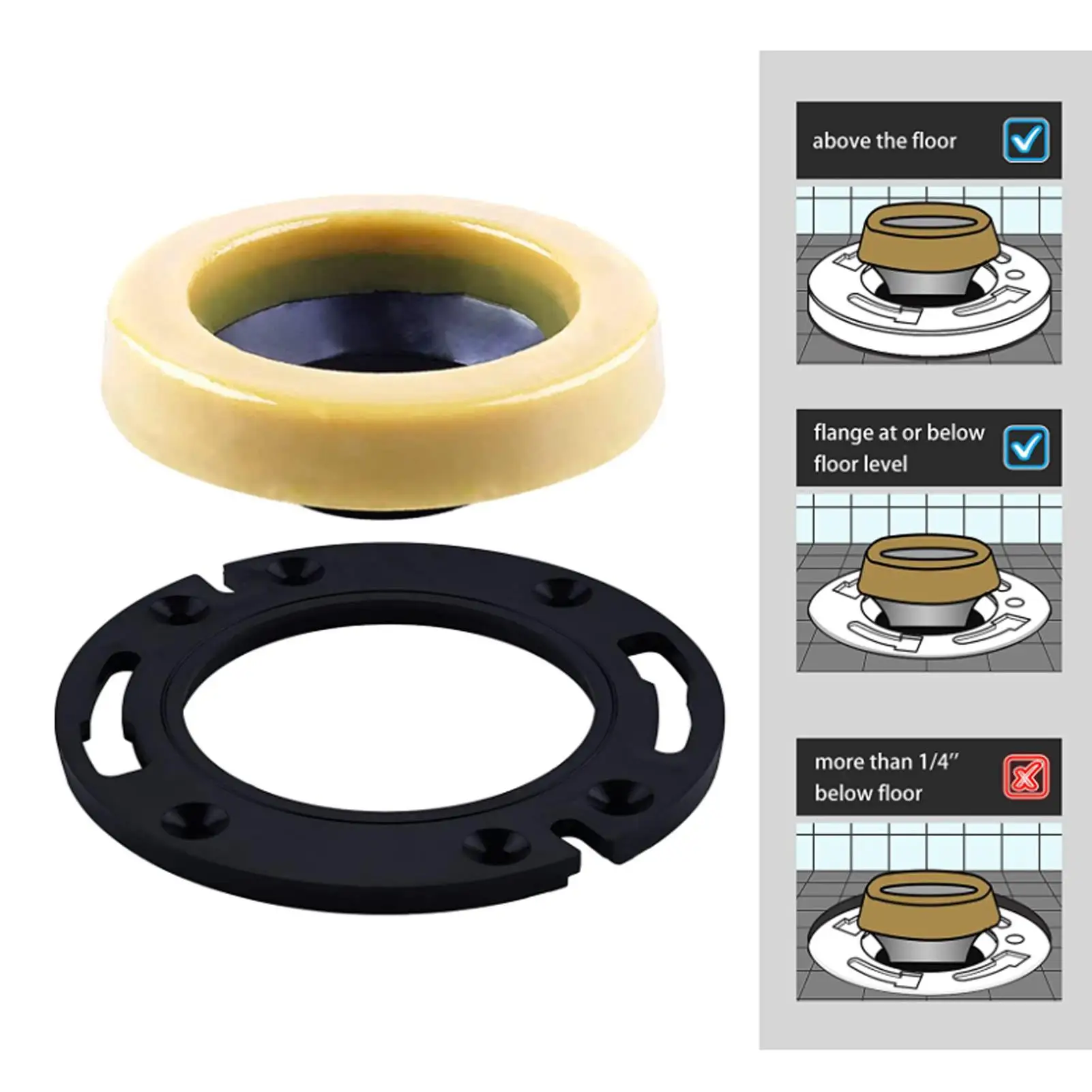 Toilet Flange Repair Kit - Easy Install Sealing Fittings for hotel Bathrooms