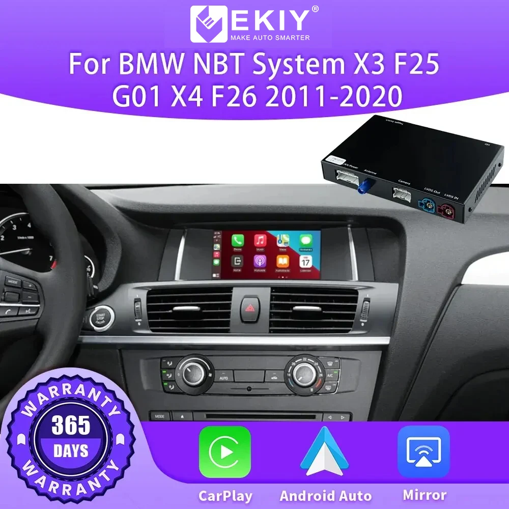 

EKIY беспроводной CarPlay для BMW NBT система X3 F25 G01 X4 F26 2011-2020 Android Mirror Link AirPlay функция воспроизведения автомобиля