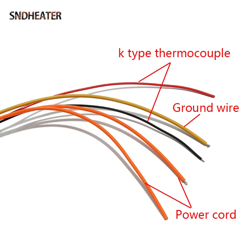 SNDHEATER Riscaldatore elettrico a banda calda 220V con termocoppia tipo K Bobina 22MM 25MM 30MM 35MM 40MM 50MM Lunghezza 400W 500W 700W