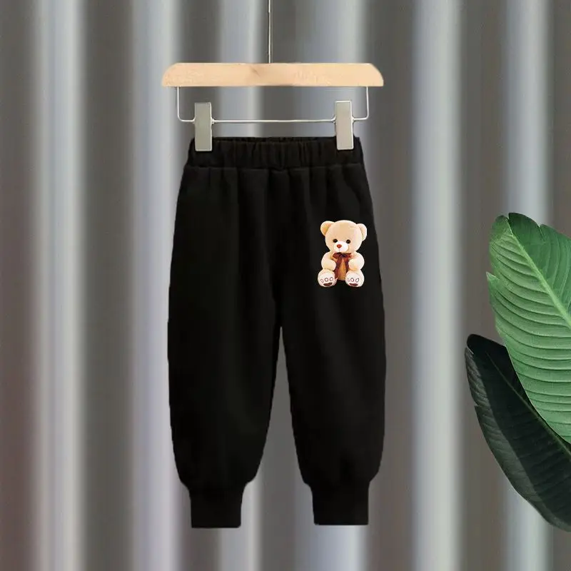 Autumn Baby Girls Clothes Set Kid Boy Cartoon Bear Printed Sweatshirt Pullover And Pants 2pcs Suit Children Top Bottom Tracksuit