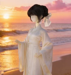 1/4 1/6 1/8 BJD Wig Black Bangs Doll Hair Free Shipping