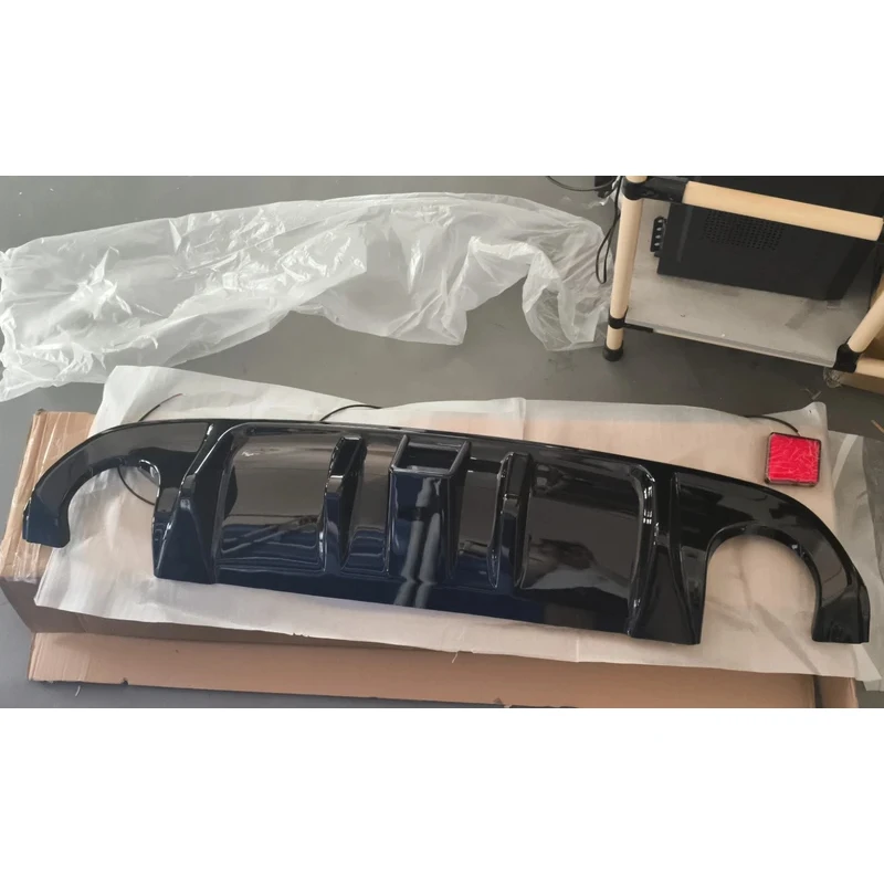 Aftermarket Modified Rear Protective Splitter Lip Spoiler Plate With Exhaust Bracket Fit Q50 2014-2017 Automotive Modif