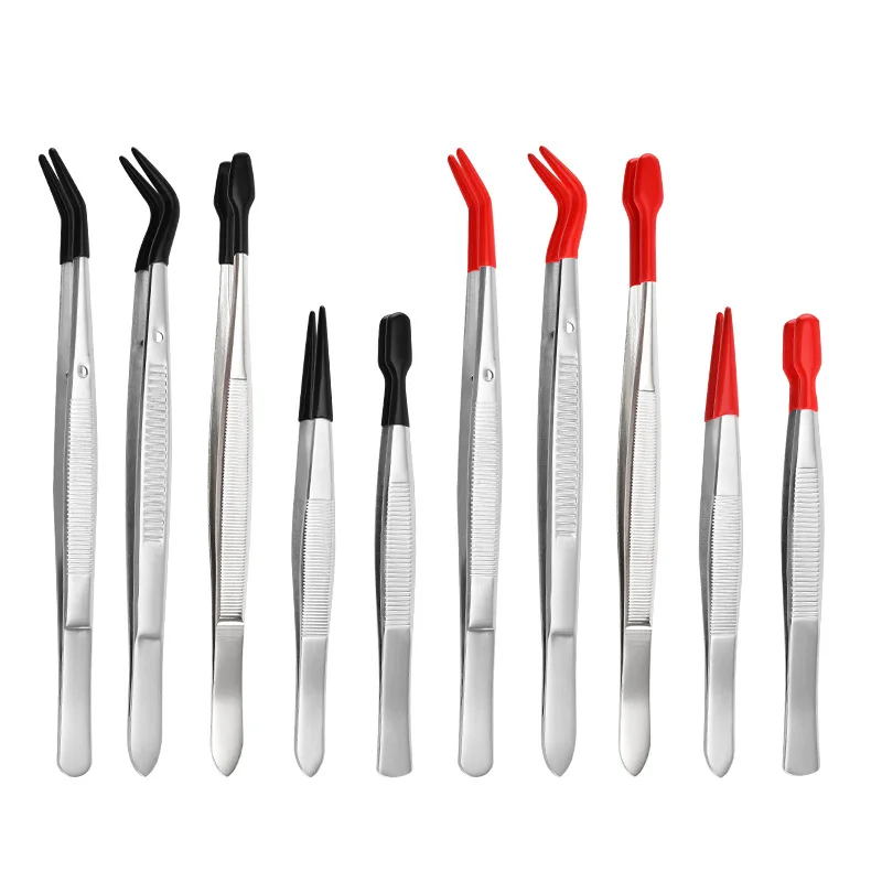 Zalotka do rzęs ze stali nierdzewnej z zakrzywionymi końcówkami, klips do brwi z okrągłą główką, klips do sierści zwierząt, spiczasty trymer do brwi, narzędzie do makijażu i pielęgnacji urody.