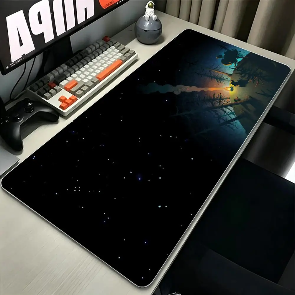 game Outer Wilds Mouse Pad MousePad Stitched Edge Gaming Anti‑Slip Rubber Base Waterproof Desk Mat For Office Laptop PC