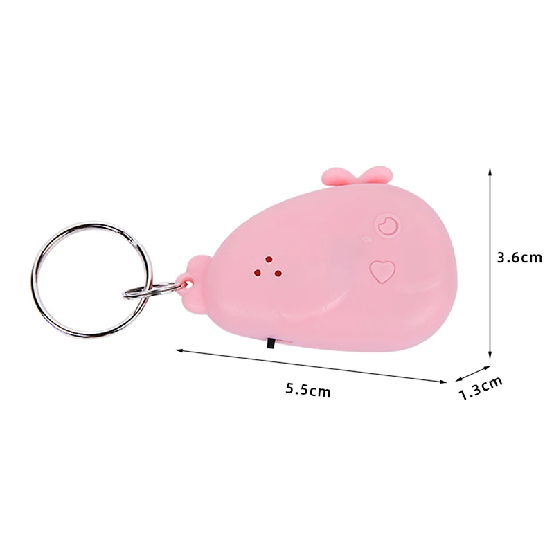 Mini Portable LED Flashlight Keychain Pendant Cartoon Whale Anti-Lost Keychain Creative Backpack Decoration Accessories Gifts