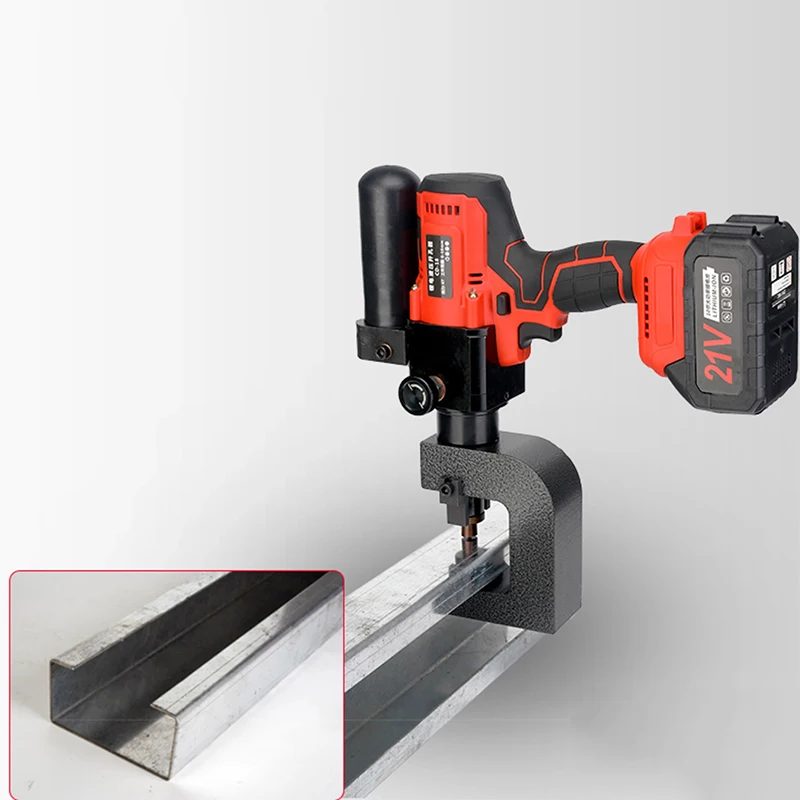 Rechargeable Lithium C-Channel Stainless Steel Hole Punching Electric Hydraulic Angle Steel Tool For Industrial Metal Work