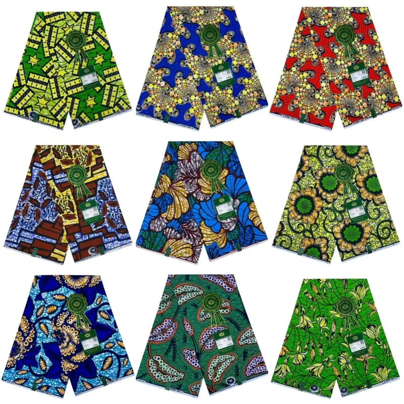 

Супер хорошее качество, мягкая африканская восковая ткань, настоящий батик, Анкара, Ките, хлопок, 6 ярдов, нигерийский стиль, Pagne