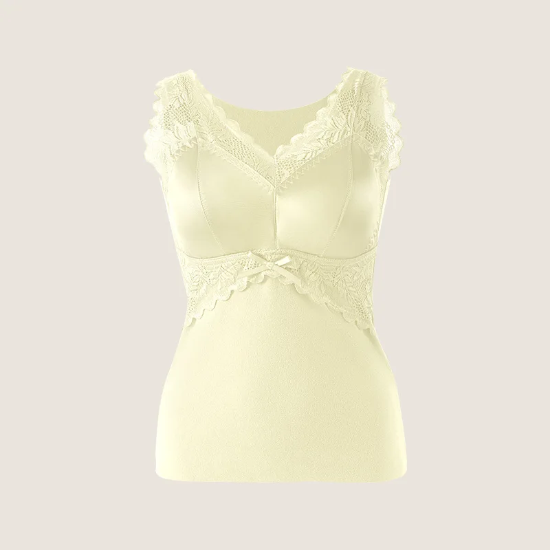 المرأة المخملية الصوف سترة دافئة الخريف الشتاء الدانتيل سلس سميكة حزام ثابت وسادة الصدر أسفل سترة دافئة الملابس الداخلية