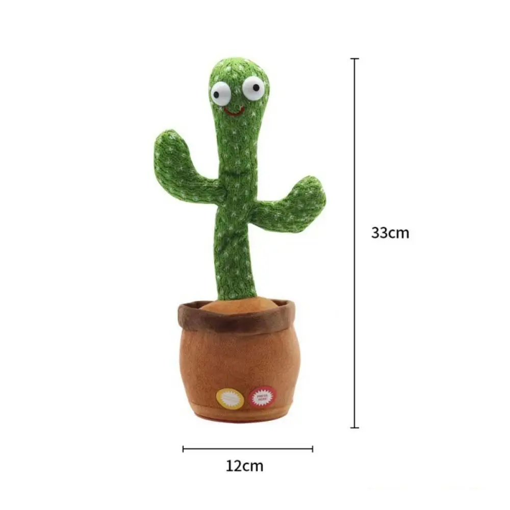 Dancing Cactus Electronic Dancer Cactus English Version Record Electronic Dancer Toy Talking Lighten Dancing Plush Toys Children