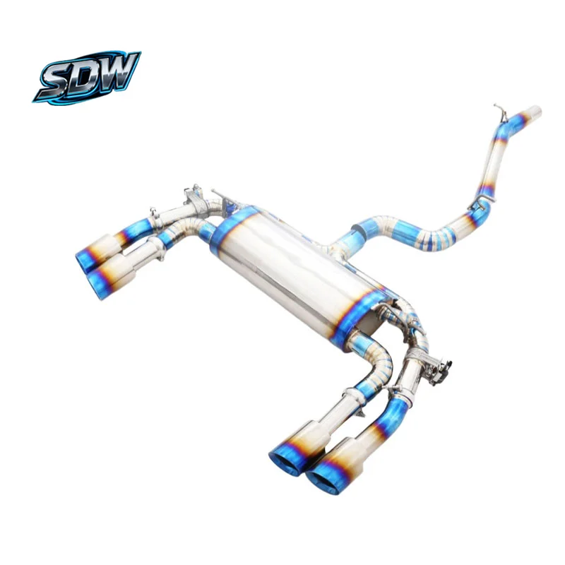 Track Exhaust Pipe System Titanium/Stainless Hybrid Racing Exhaust for S3 S4  RS3/RS4/RS5/RS6/RS7/TTRS with Carbon Tips