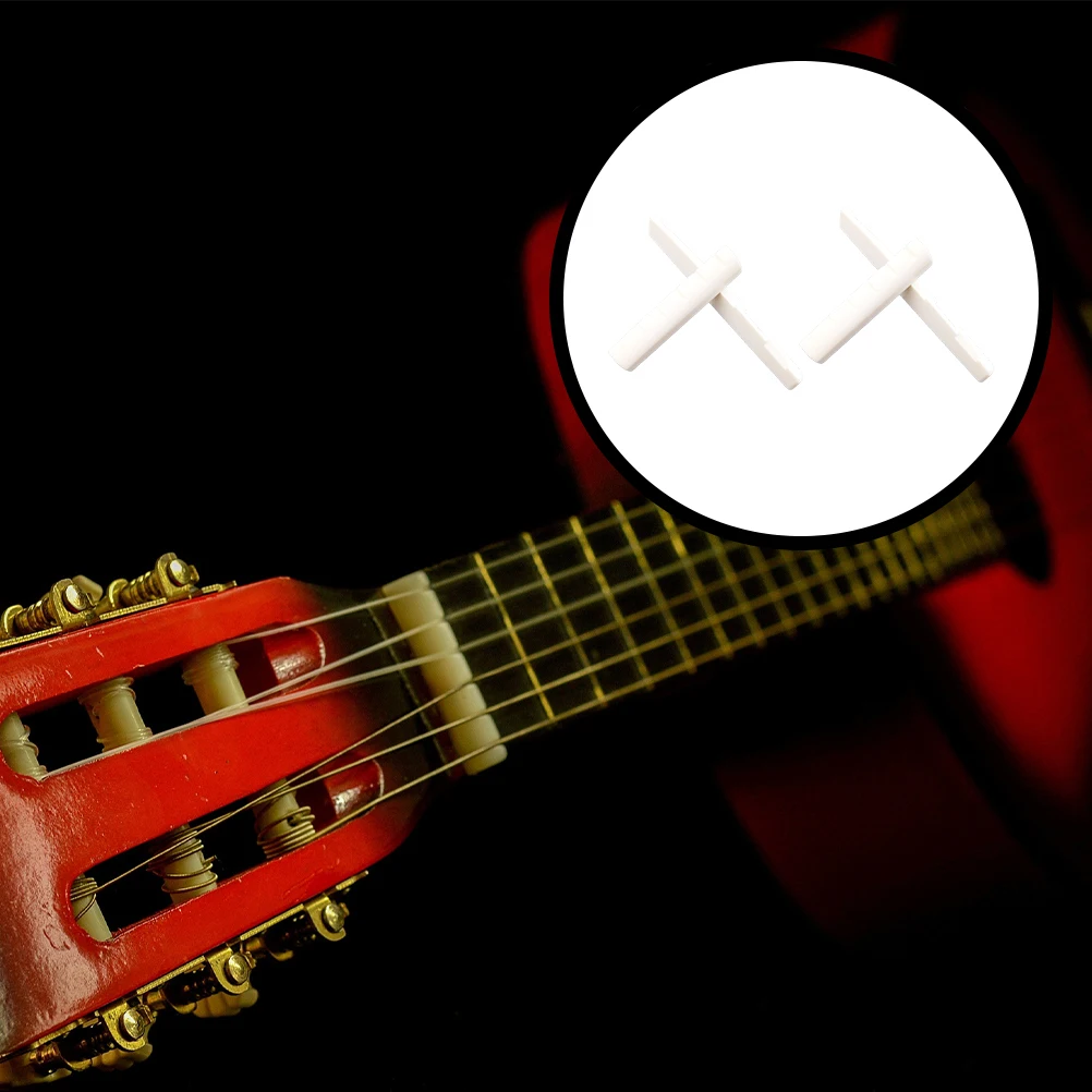 

6pcs Beef Bone Guitar String Nuts Sturdy Tone Enhancing Noise Reducing Clearer Richer Sound Guitar for Acoustic