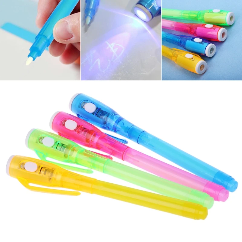 

Invisible Pen Writing Secret Message Gadget With UV Light Stationery