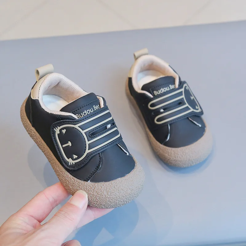 Toddler Casual Shoes Soft Bottom Non-slip Baby Shoes Kids Boys Girls Comfort Leather Sneakers Fashion Cartoon Single Shoes Tenis