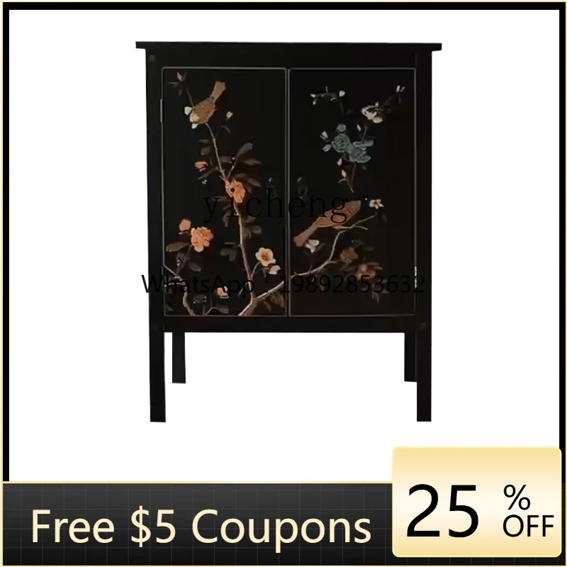 

1 Hand painted master furniture dining side tea cabinet shoe cabinet storage cabinet