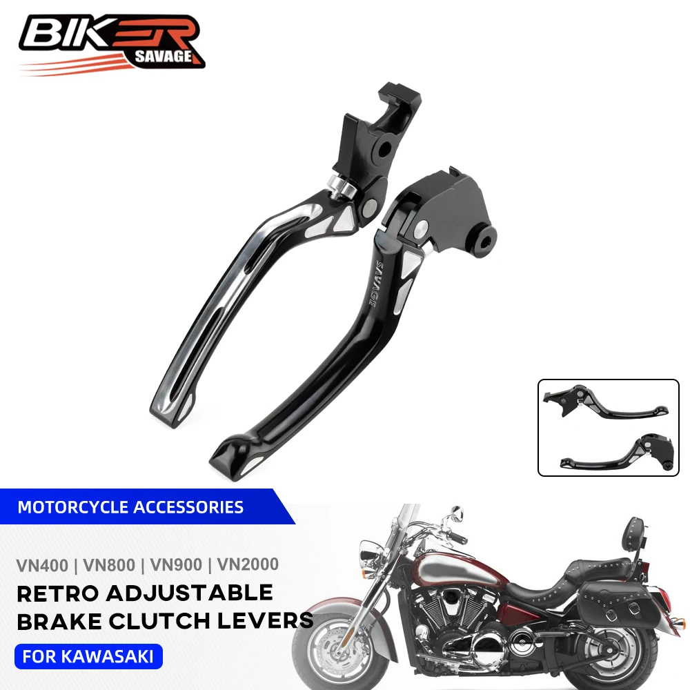 CNC Adjustable Motorcycle Brake And Clutch Levers For KAWASAKI VN400 VN800 VN900 VN2000 Vulcan Kit Moto Accessories Sherco Parts