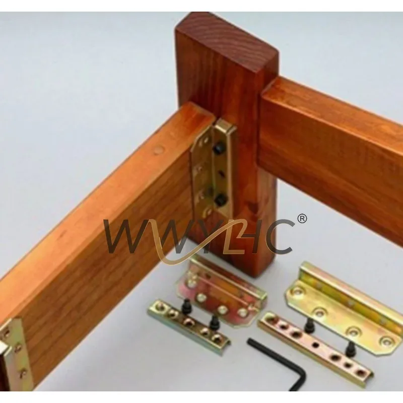 4 Pieces Lotus Leaf Wooden Bed Hook Anti-shaking Bed Stabilizer Bedside Fix Holder for Loose Bed Fixation