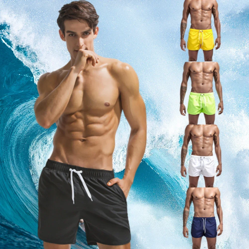 

Новинка 2024, летние мужские спортивные пляжные шорты, летние шорты, свободные спортивные костюмы с карманами
