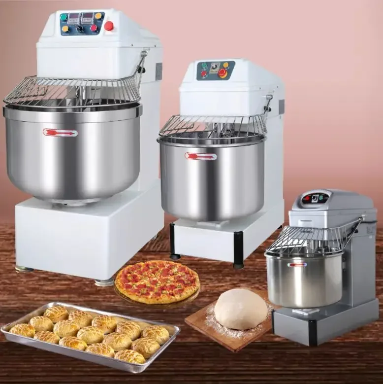 KNEADER 25kg 50kg 100kg 80l Flour Petrin Amasadora De Pan Industrial Spiral Bread Dough Mixer Kneading Mixing Machine for Bakery