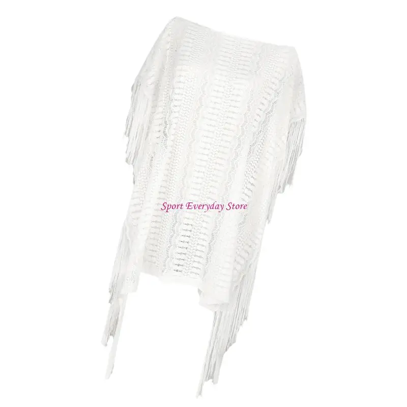 Vestido praia women hollow out praia encobrimento roupas banho sólidas com tassels maiôs maiôs para a praia jome