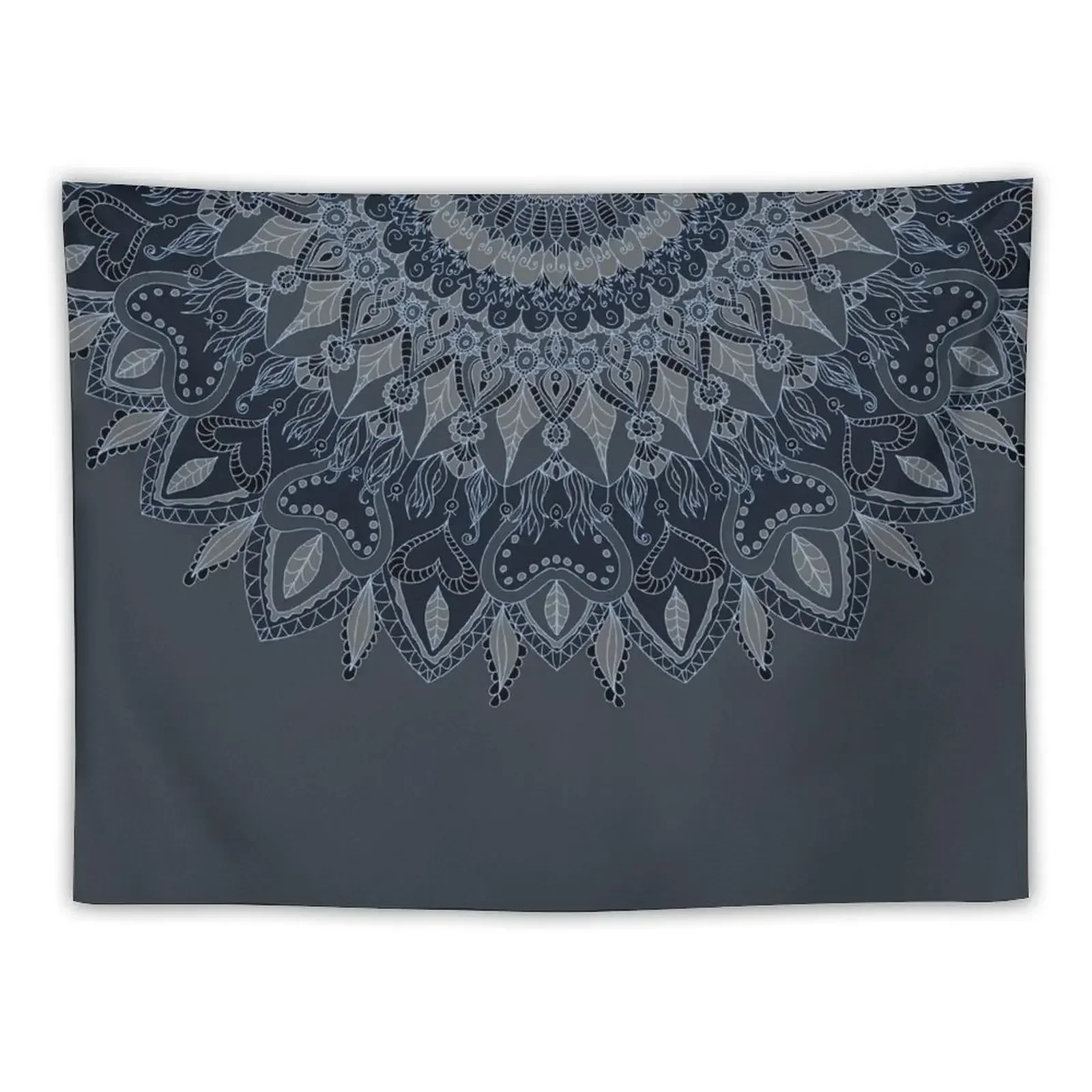 Dark, navy, black, blue Mandala, boho, eclectic Tapestry Bedroom Decor Wall Decoration Tapestry