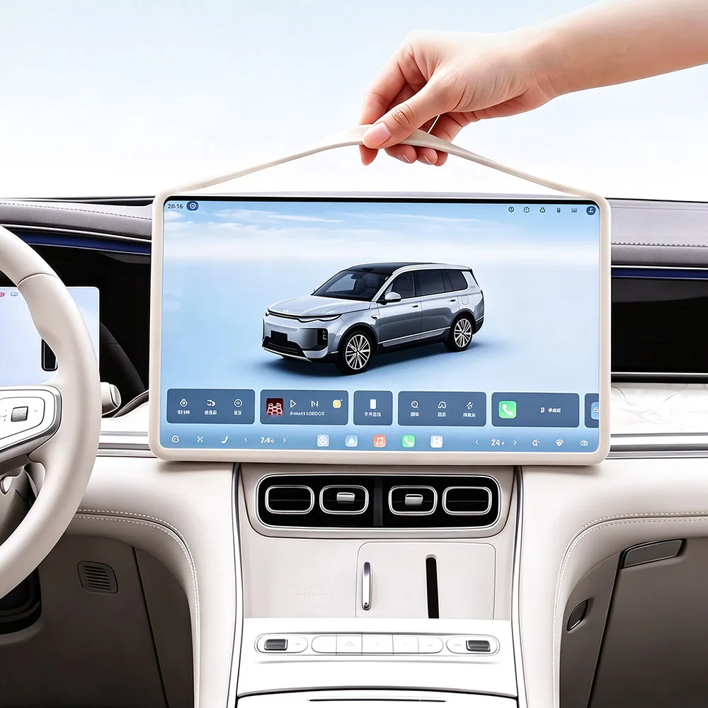 For BYD Sealion 08 EV DM 2026 2027 Navigation Screen Border Protection Cover Automotive Parts Silicone Anti-collision Cover