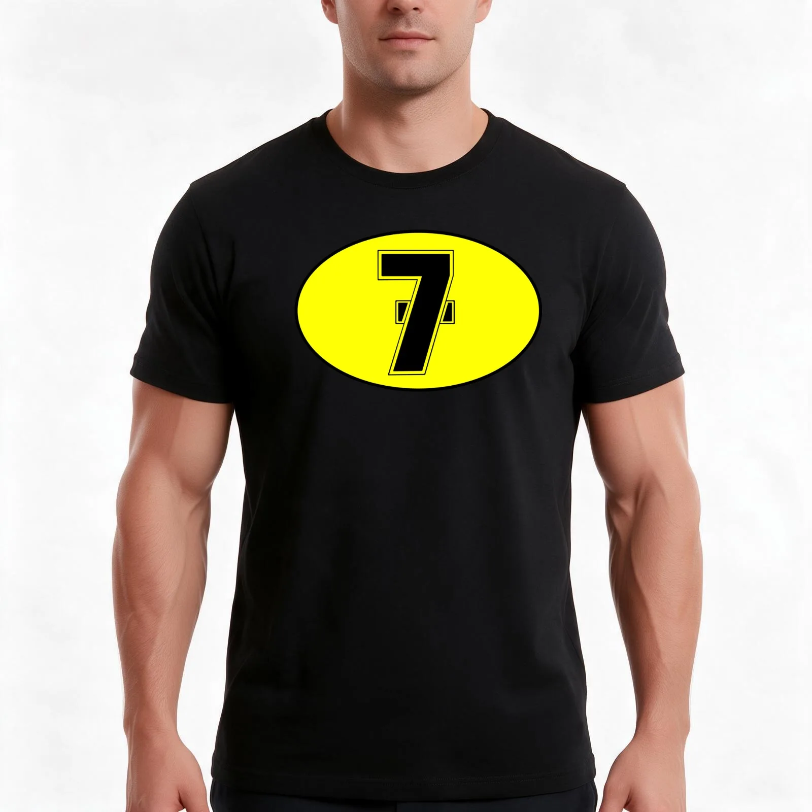 Barry Sheene Racing Number 7 Seven Shirt, Sticker Mask T-Shirt, Summer Casual Cotton Tee, Oversized Streetwear Tops, 100% Cotton