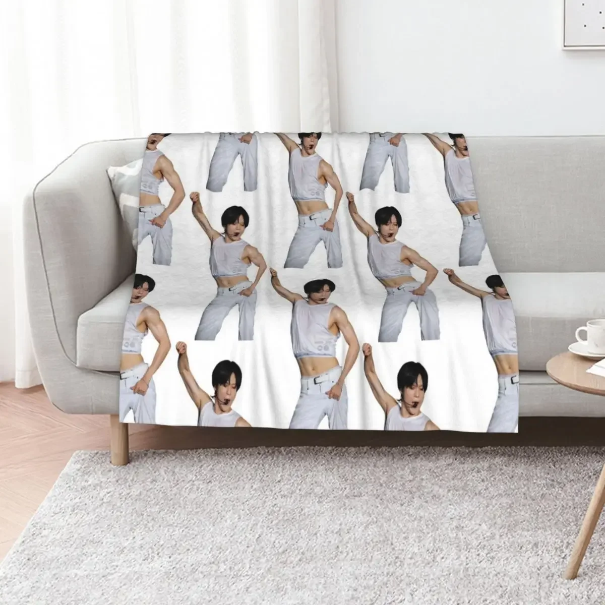 TAEMIN Shinee مذنب رمي بطانية فضفاضة فروي المعزي البطانيات المرجحة