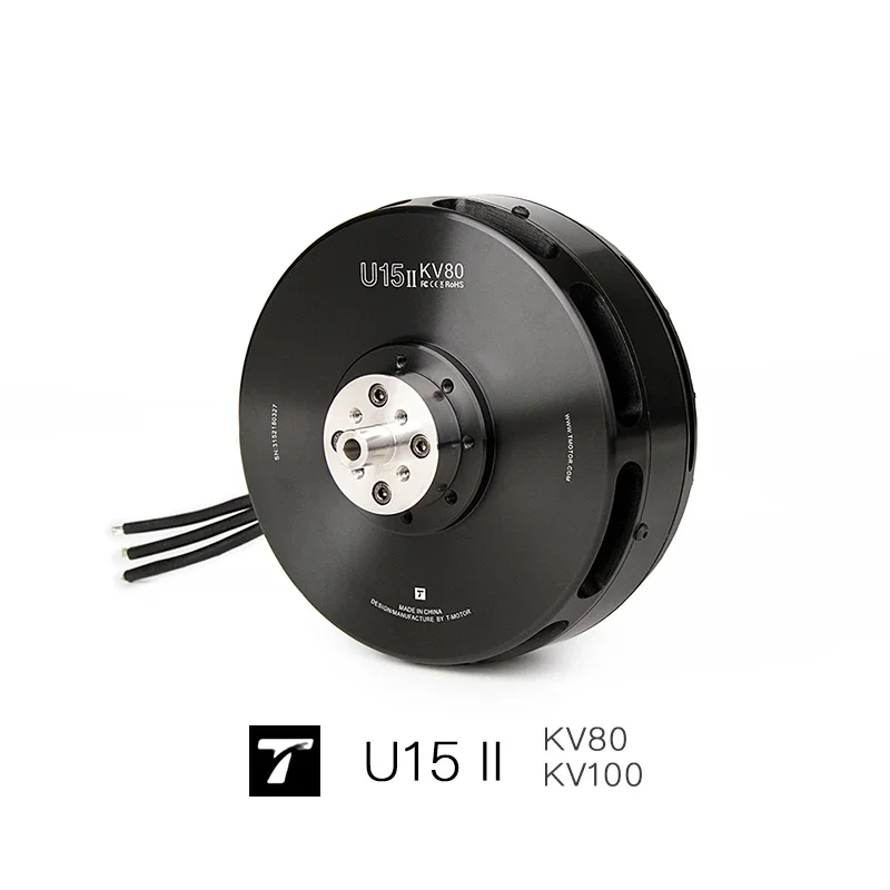 SkyDElU15 II KV80/KV100 T-Motor 36KG+Thrust Brushless Electrical Motor For Quadrocopter Aircraft With New Iron Core Design
