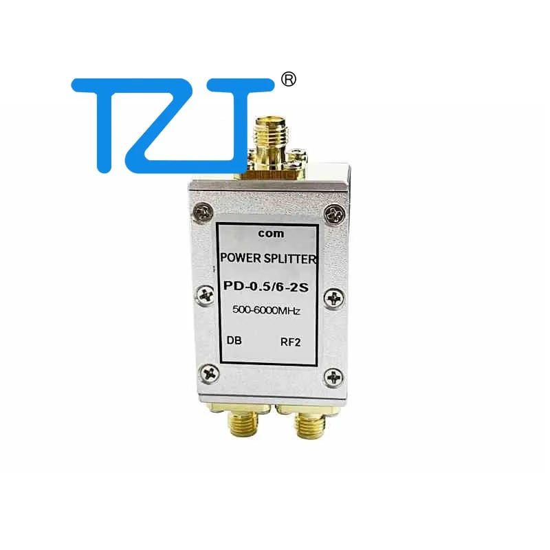 TZT PD-0.5/6-2S 500-6000MHz 2-Way RF Power Splitter Power Divider 2.4G 5.8G Combiner without DC Block/with DC Block