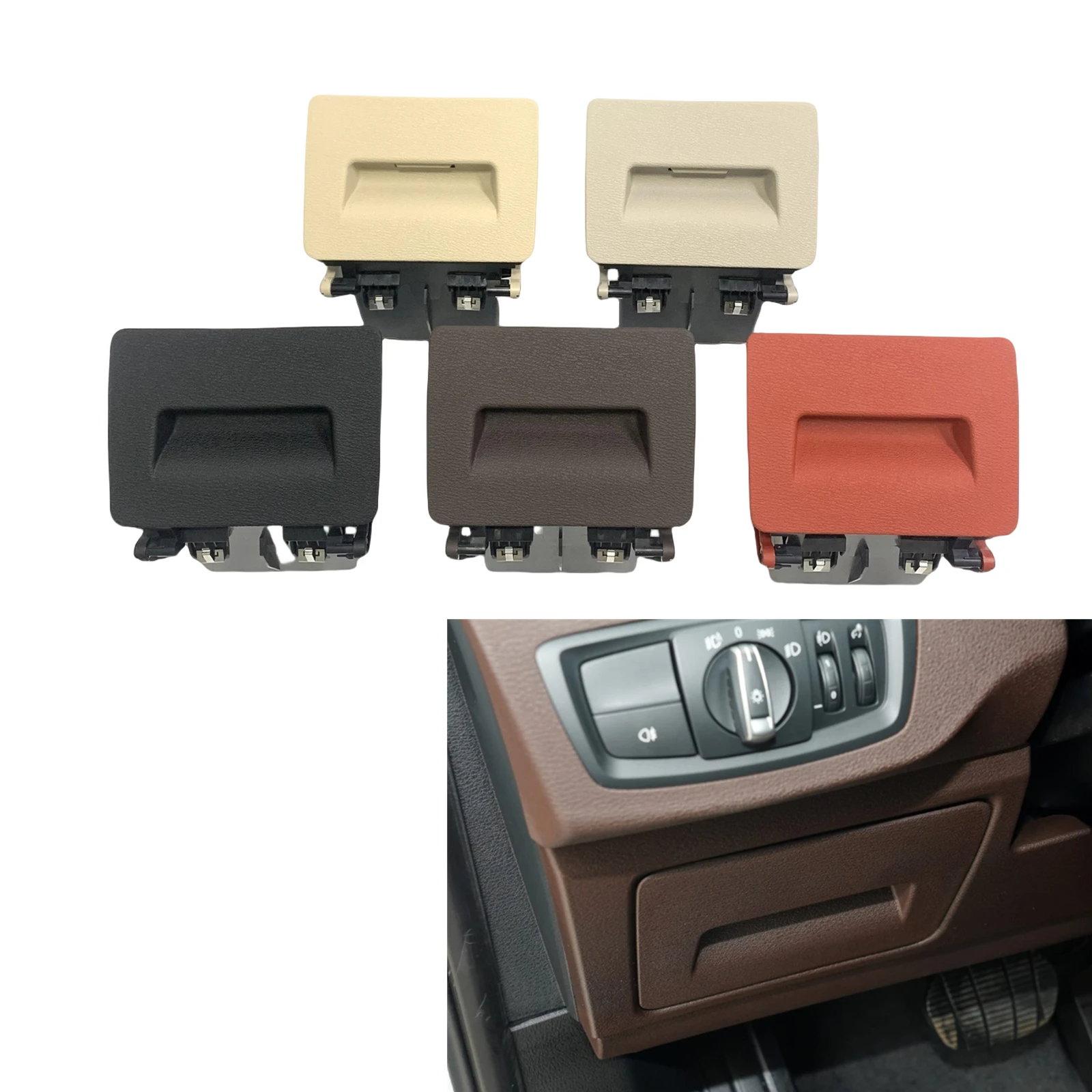 

Салон автомобиля, передний руль, перчаточный ящик, ящик для инструментов, защелка, крышка ручки для BMW X1 F48 F49 2016-2022 X2 F39 2019-2023