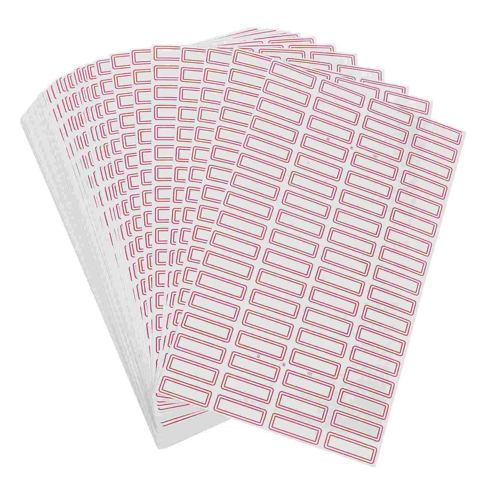 68 Sheets Self-adhesive Label Name Folder Clear Tape Folders Food Storage Labels Returned Address Stickers Small for Printer