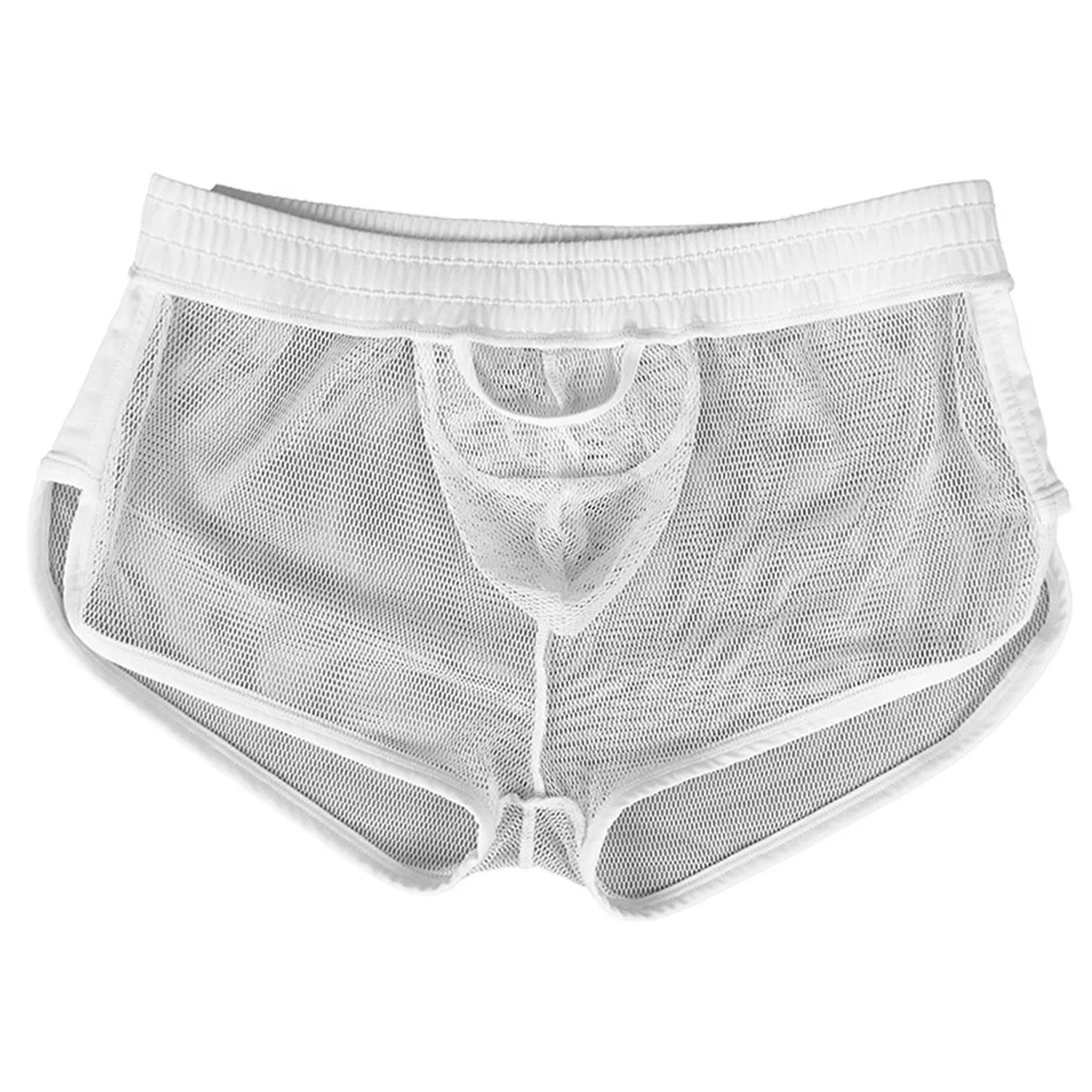 Gay Men Boxer Briefs Sissy Sex Sleep Bottoms Daily Knickers Male Shorts Sissy Underpants Breathable Underwear Quick Dry Trunks