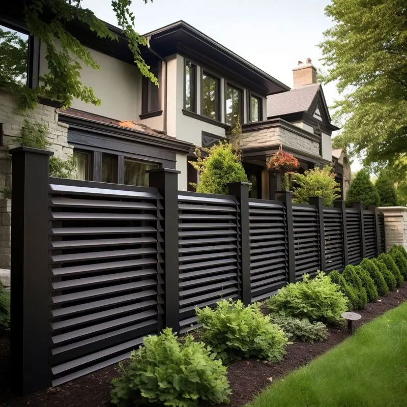 Aluminum Fence, Powder Coated Privacy, Outdoor Garden Fence, Modern Louvered, Privacy Fence Panel, Waterproof Backyard