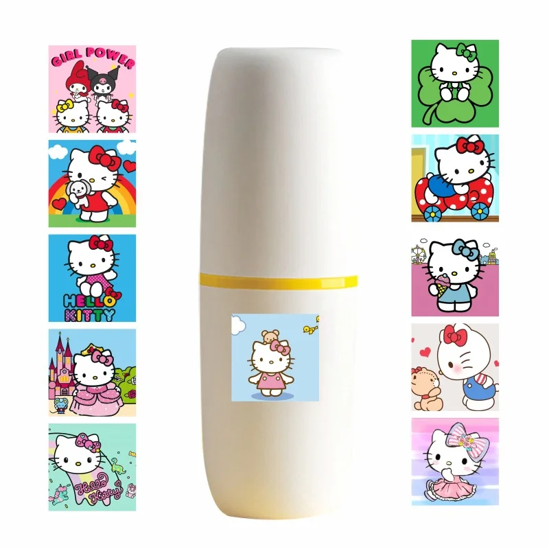 63 pezzi adesivi per bambini simpatico cartone animato Hello Kitty decalcomanie giocattoli per ragazza laptop Kawaii estetica decorazione anime adesivo per bambini regalo