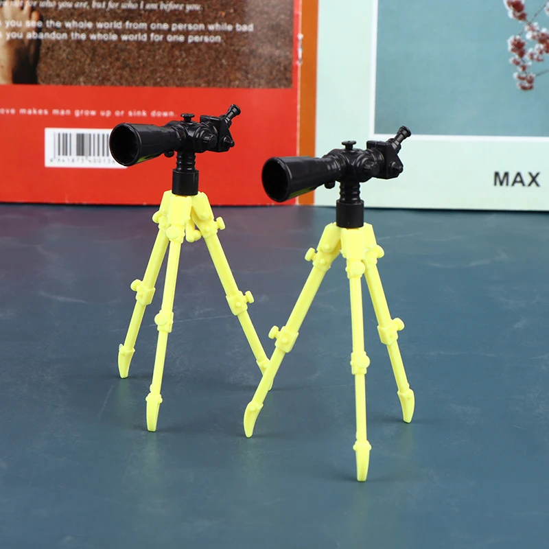 2pcs 1:6 Dollhouse Miniature Version Telescope Model Furniture Accessories For Doll House Decor Kids Pretend Play Toys