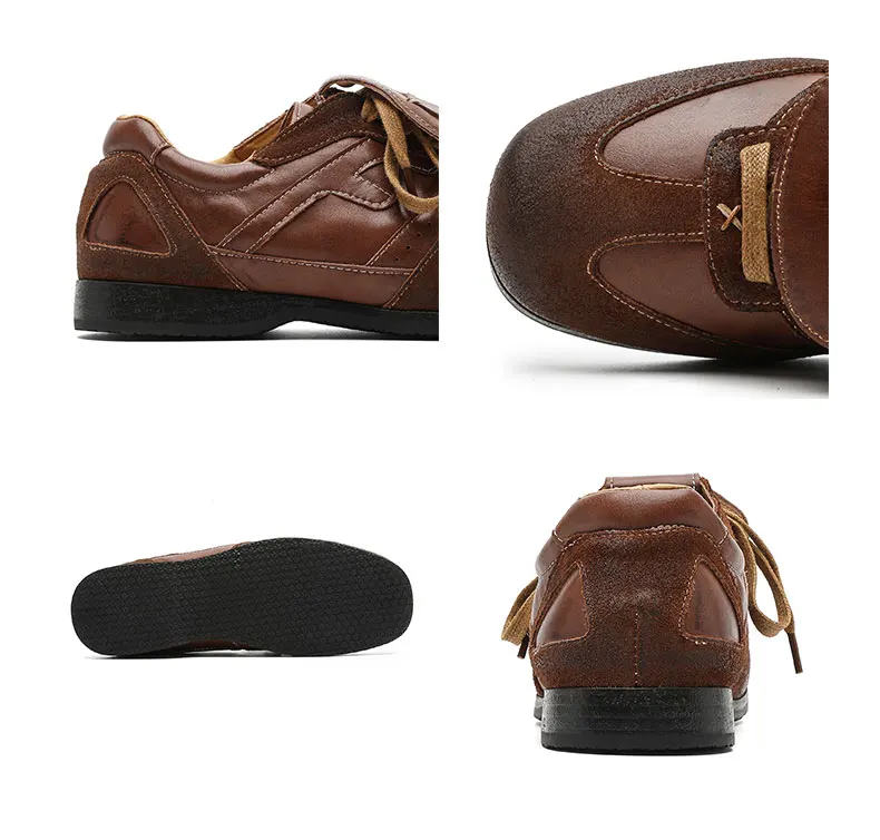Plus Size 38-46 Handmade Leather Shoes Men Handmade Shoe Casual Loafers Soft Breathable Flats Shoes Men's Moccasins for Driving