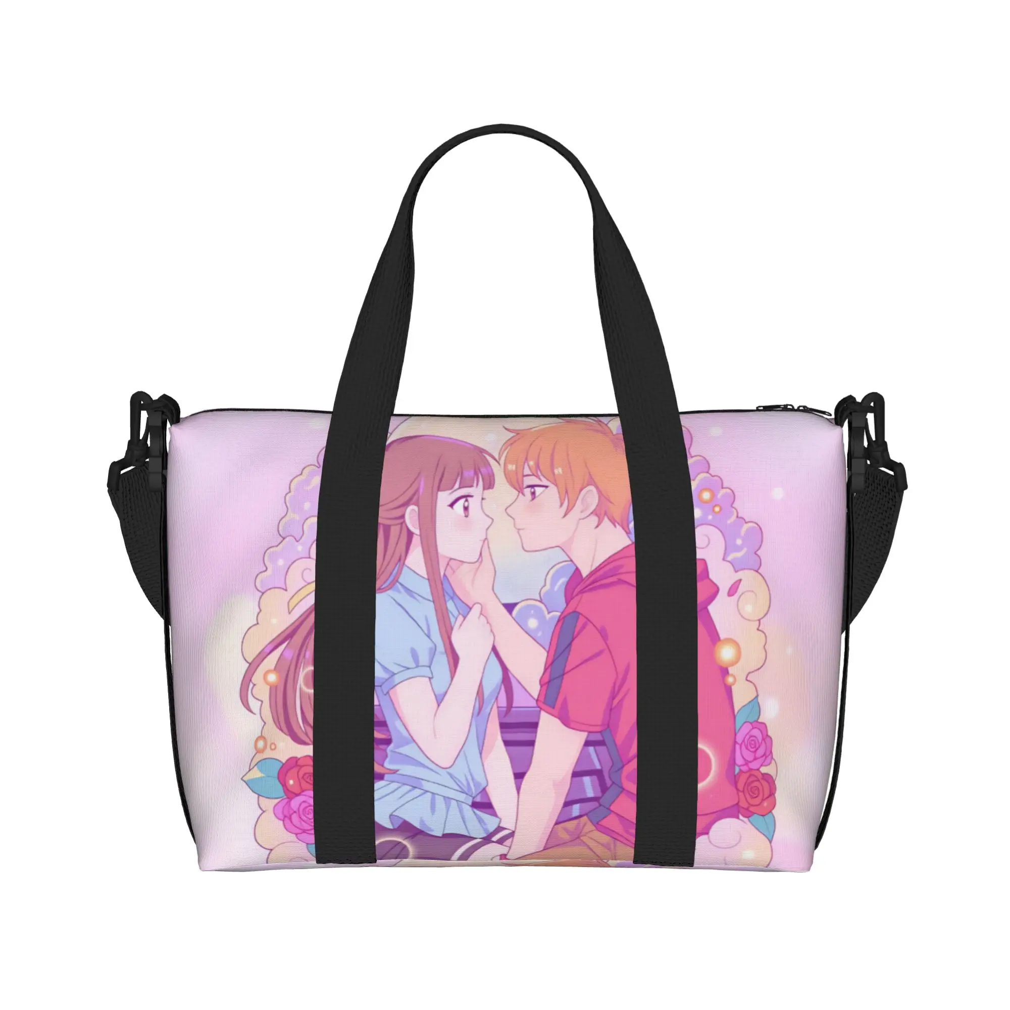 Custom D-Fruits B-Basket Tohru Honda Kyo Sohma Beach Tote Bag Women Extra Large Gym Carry On Anime Travel Shopping Bags