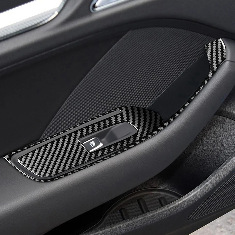 For Audi A3 S3 RS3 8V 2013-2019 Car Center Console Panel Dashboard Air Vent Cover Trim Carbon Fiber Sticker Interior Accessories