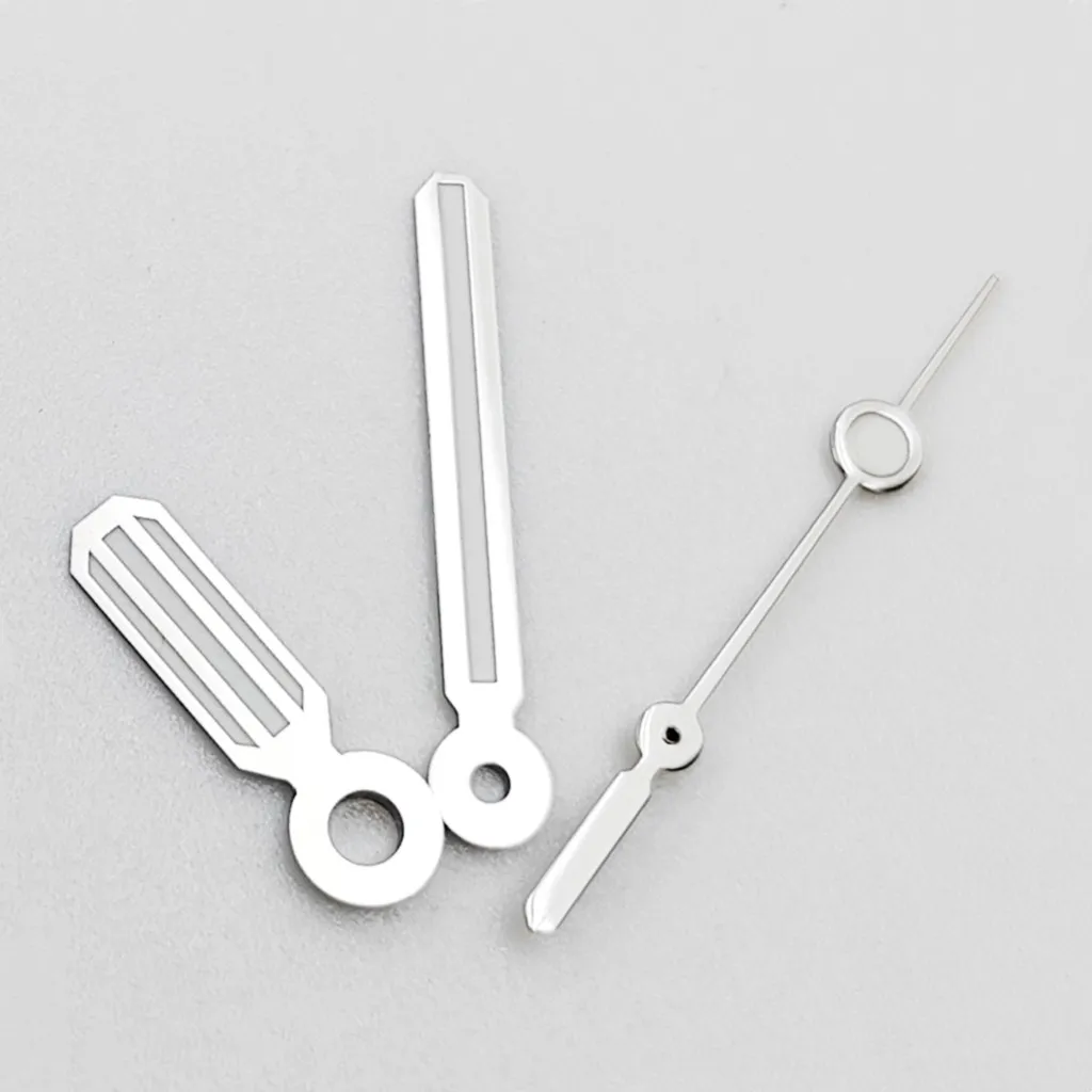 Lancette dell'orologio Puntatore argento luminoso verde adatto per NH35 NH36 ETA 2824 2836 Orologi Parti di movimento automatico