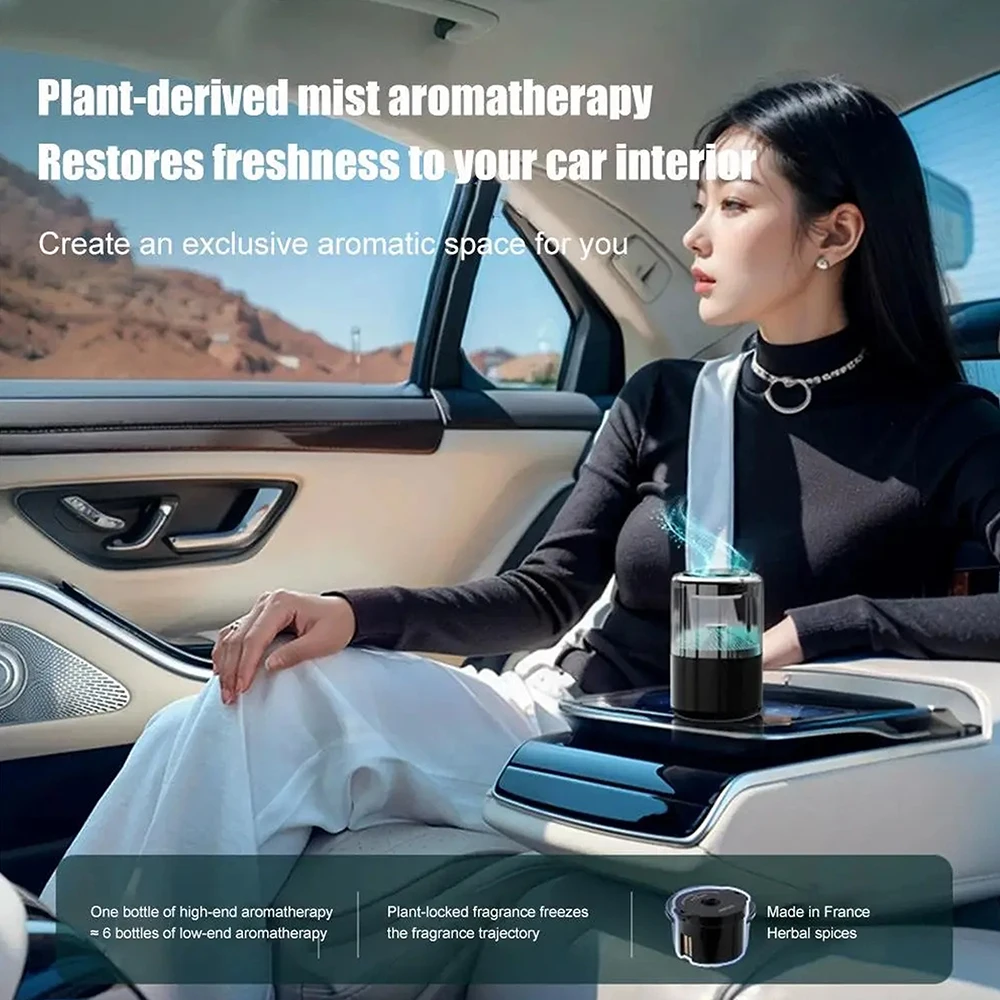 Car Aromatherapy Cloud Mist Machine Automatic Spray Premium Car Perfume Long-Lasting Fragrance High-End Vehicle Aromatherapy view 5