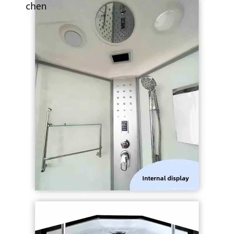 v2 integral shower room closed household pulley glass fan partition bath room