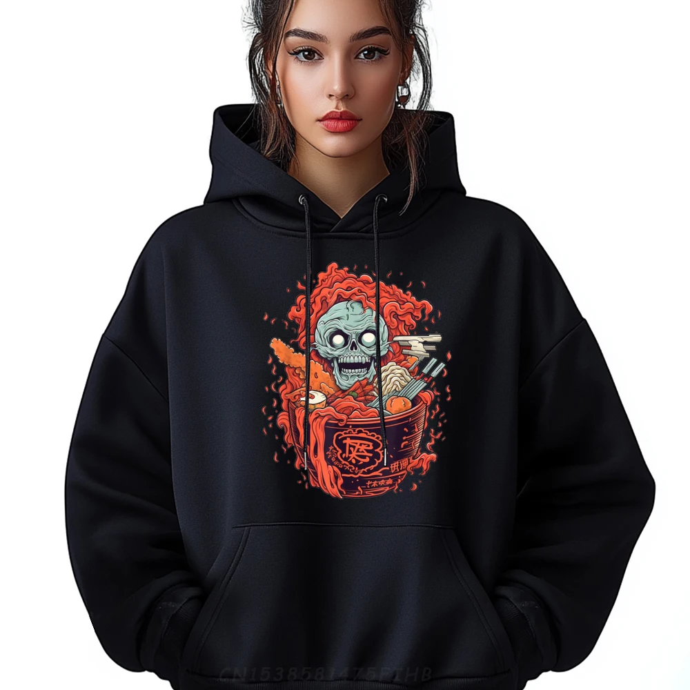 Skull Ramen Halloween Costume Skeleton Japanese Noodles Mens Designer Hoodie Hoodie Christmas Sweater