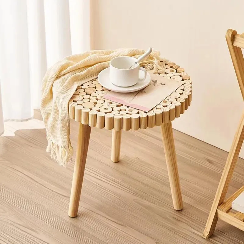 Modern Simple Pastoral Wooden Coffee Table Small Living Room Bedroom Balcony Decoration Furniture